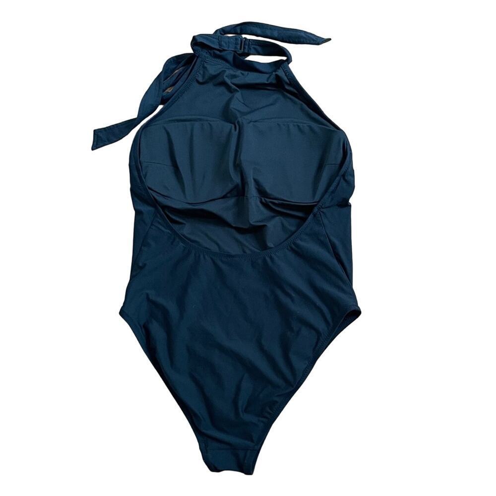 J.Crew Halter Bow Tie One Piece Swimsuit Black Size 10